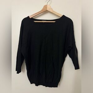 express black half sleeve sweater with zipper detailing